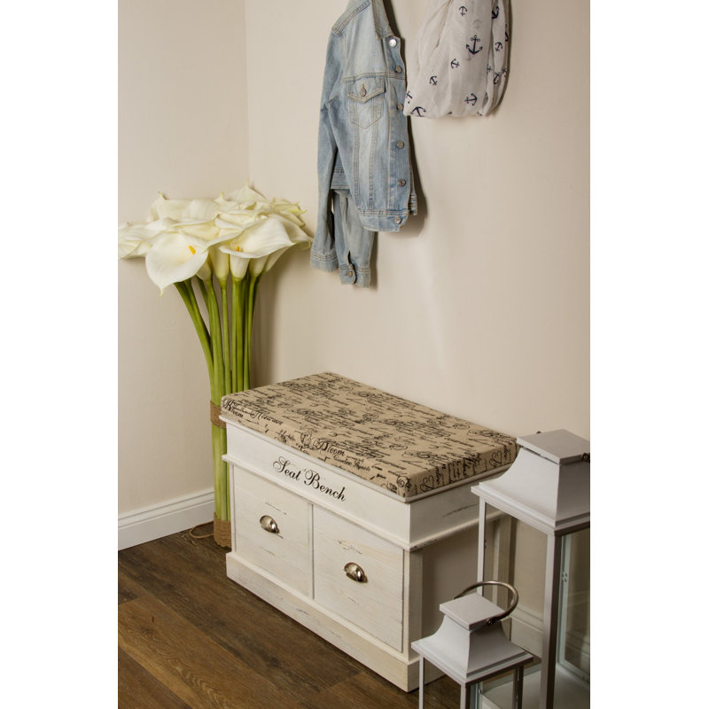 Urban Chic Polyester Upholstered Storage Bench