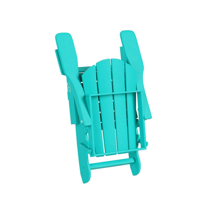 Chaise Adirondack pliante en PEHD Vinnie, Turquoise