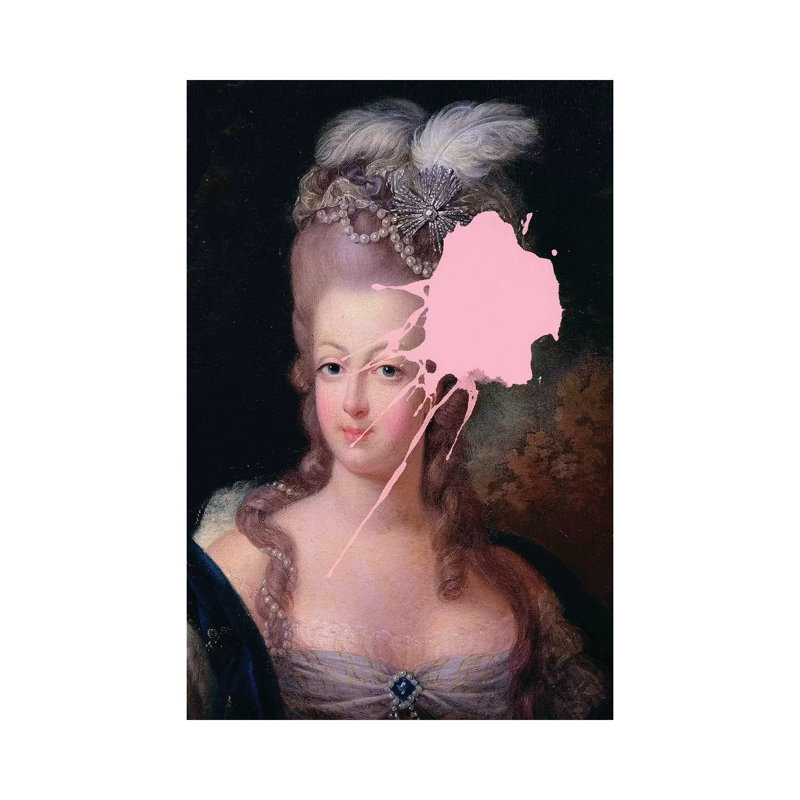 " Marie Antoinette Pink Paint " by Ruby And B, 26" H x 18" W x 1.5" D