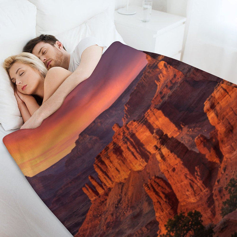 Jeté en flanelle Sunset Canyon, 30 po x 40 po