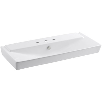 Rêve Fireclay 40" Bathroom Sink with Overflow