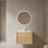 Lavabo de salle de bain, armoire en contreplaqué de 24 po, lavabo en céramique blanche, miroirs en chêne, tiroirs, unité de lavabo à installation et à montage simples, magnétisme, approche rapide