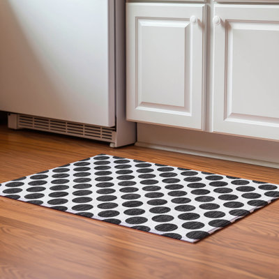 Premium Machine Washable Prisco Black Rug