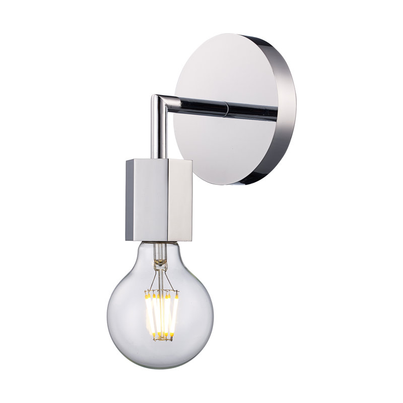 Applique murale articulée à 1 lumière Ebba, Chrome poli
