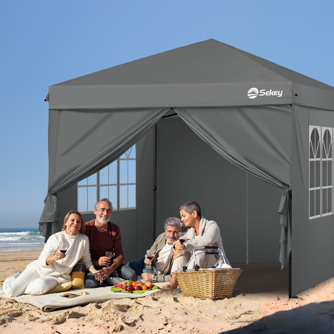 3x3 m Faltpavillon mit 4 Seitenteilen