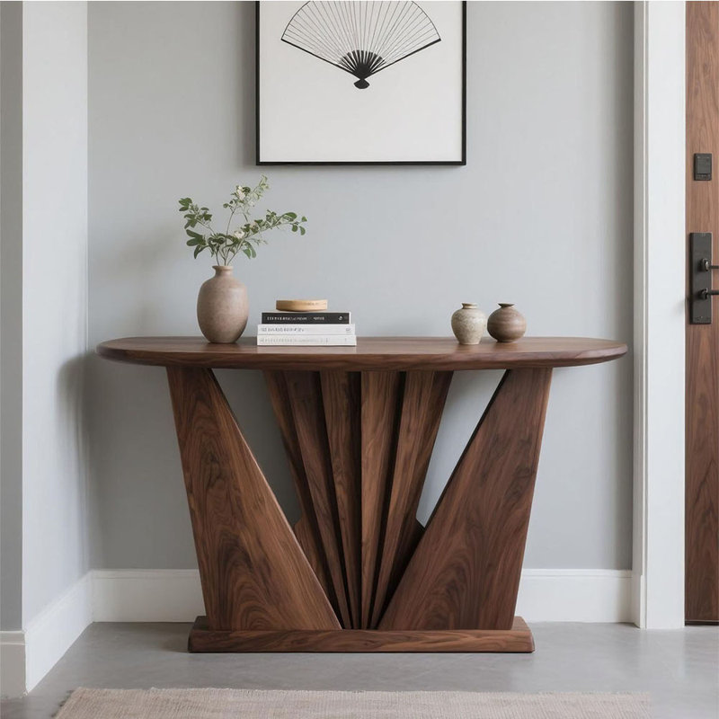 Nouvelle table de véranda en bois massif de style chinois, H 35,4 po x l 47,2 po x P 15,7 po