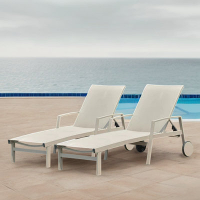 Chaise longue d'extérieur en aluminium