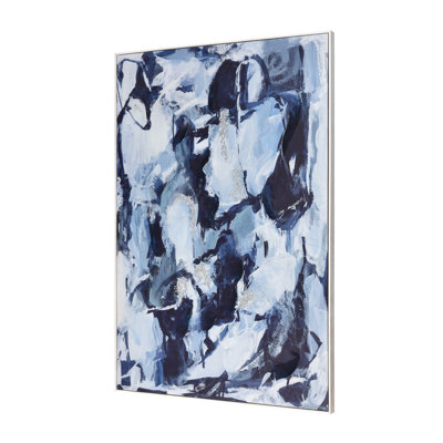 «Blue Flush», art mural encadré abstrait