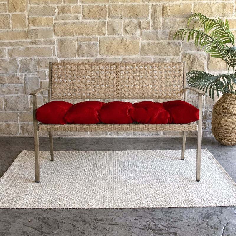 Coussin de siège d'extérieur, Cramoisi, L 48 po x P 19 po