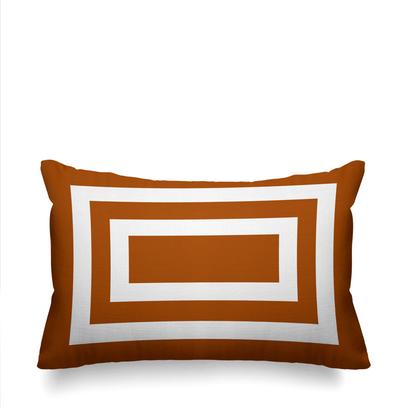 Coussin décoratif intérieur / extérieur Burt, Orange brûlé