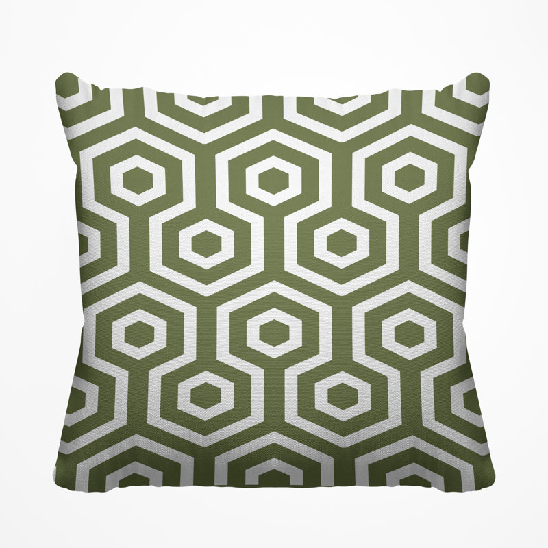 Housse et insert de coussin décoratif extérieur Hilton, H 17 po x l 17 po, Coriandre
