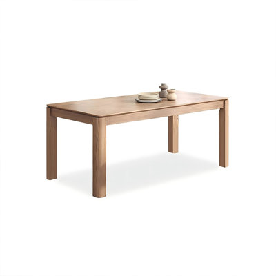 Light walnut Rectangular Solid Dining Table For Dining Room/Kitchen