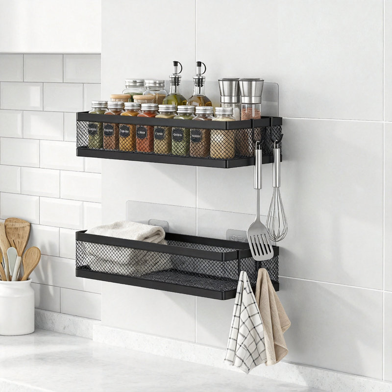 Support de rangement mural pour panier de douche Mesh
