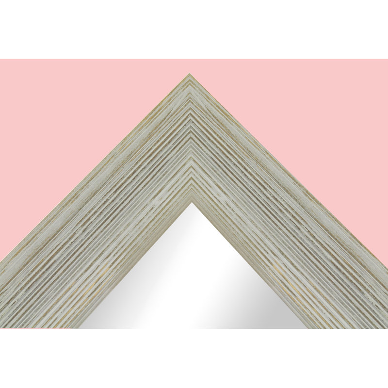 Bloodworth Solid Wood Flat Mirror, 35" H x 53" W, Gray