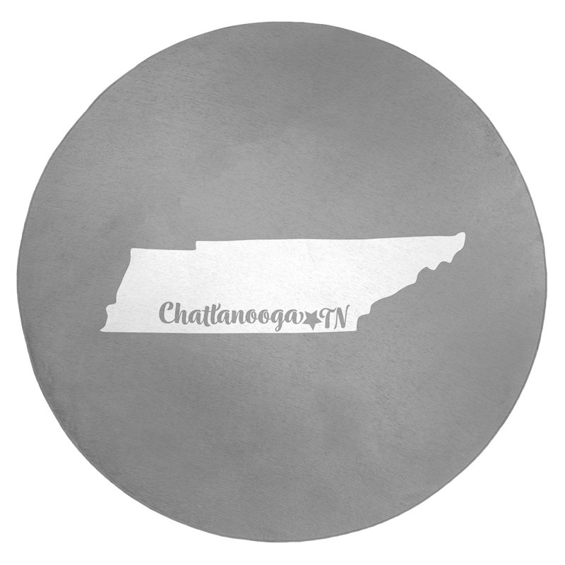 Tapis en poly-chenille chattanooga tennessee, Rond 5 pi