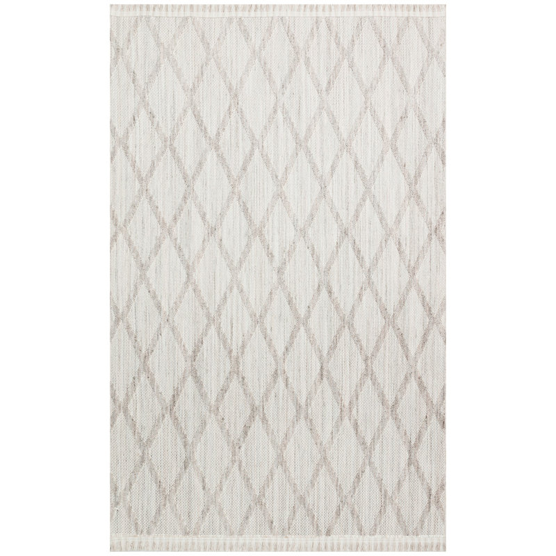 Stylish Flat Weave Area Rug, Grey, 5.2 x 7.5 Feet | 100% Polyester, No Pile, Machine Woven, 1.2 lbs/sq ft | Easy to Clean with Vacuum & Spot Remover, Perfect for Modern Living Rooms & Bedrooms, Durable & Chic Design
