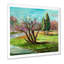 Deux arbres éloignés dans un paysage vert - peinture sur toile-59756018-59756019