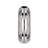 Halo 9" Ribbed Donut Ceramic Silver Vase-1331043251