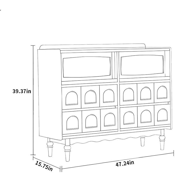 French Retro And Simple Sideboard