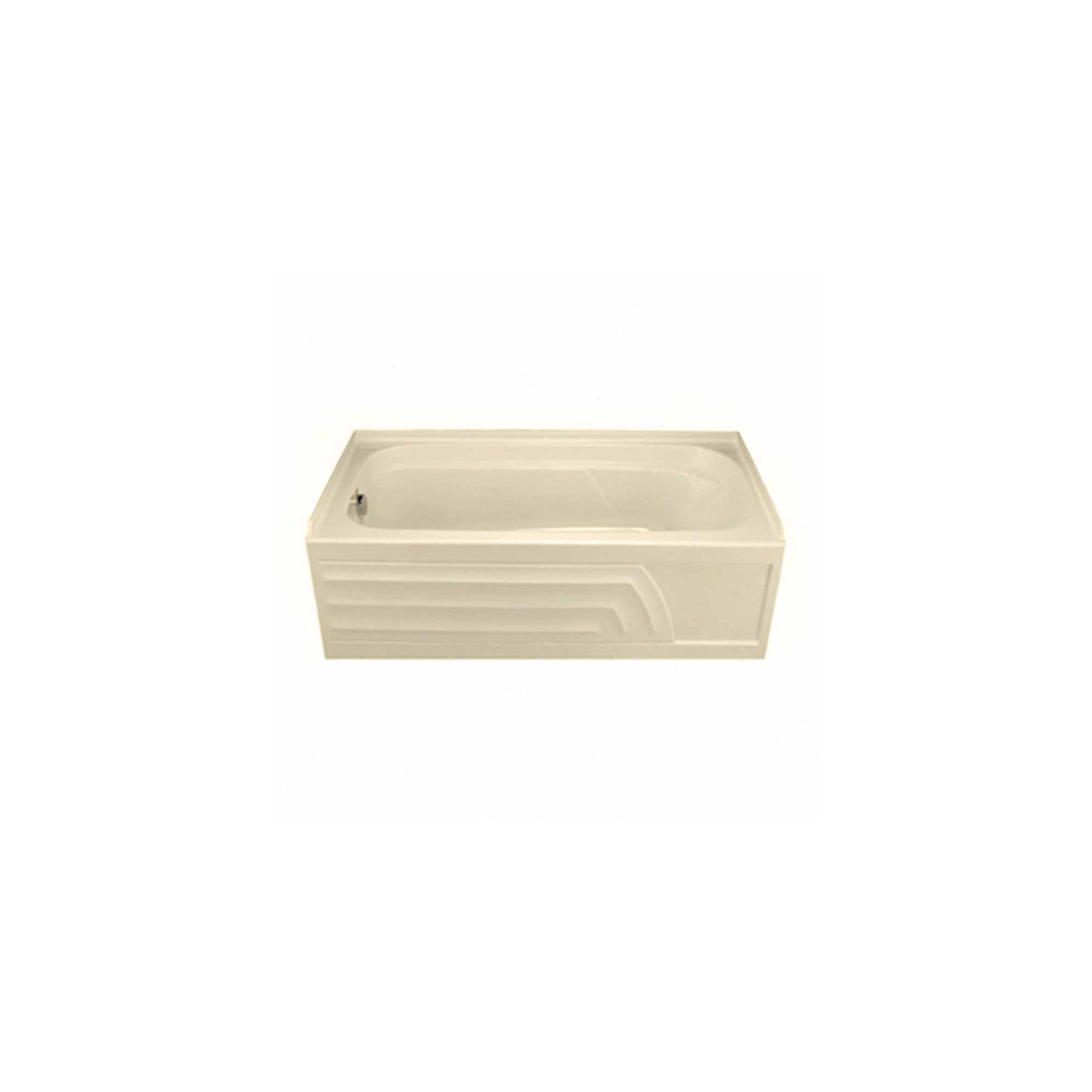Colony 59.87'' Soaking Acrylic Bathtub, Left, Bone