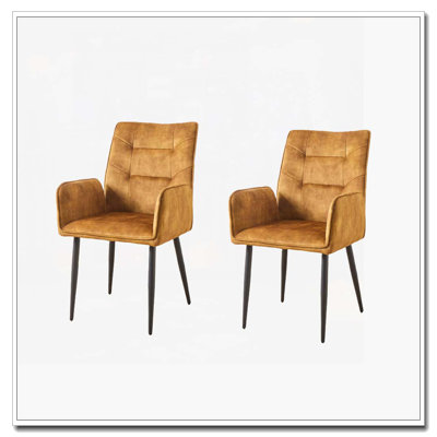 Chaises de salle à manger rembourrées en velours