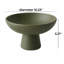 Grand bol décoratif vert en céramique avec base surélevée Cole and Grey-1857971110