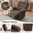 Recliner Chair, 360° Swivel Recliner with Heat & Massage, Chenille Upholstered Manual Recliners with Side Pockets-129205143
