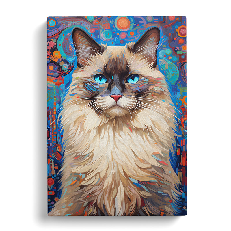 Ragdoll Cat Modern - Wrapped Canvas, 50cm H x 35cm W x 3cm D