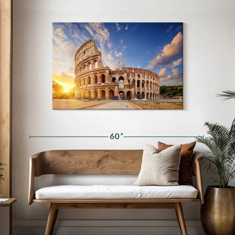 Ravi le Colosseo romain, H 30 po x l 45 po