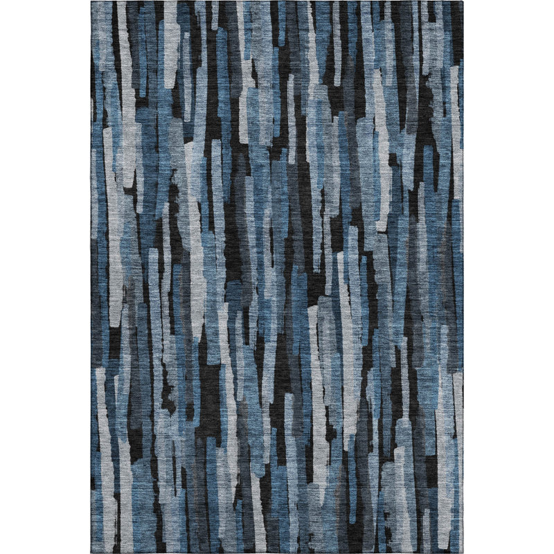 Premium Machine Washable Dahl AMF1079 Stripes Rug, Rectangle 2'6" x 3'10"