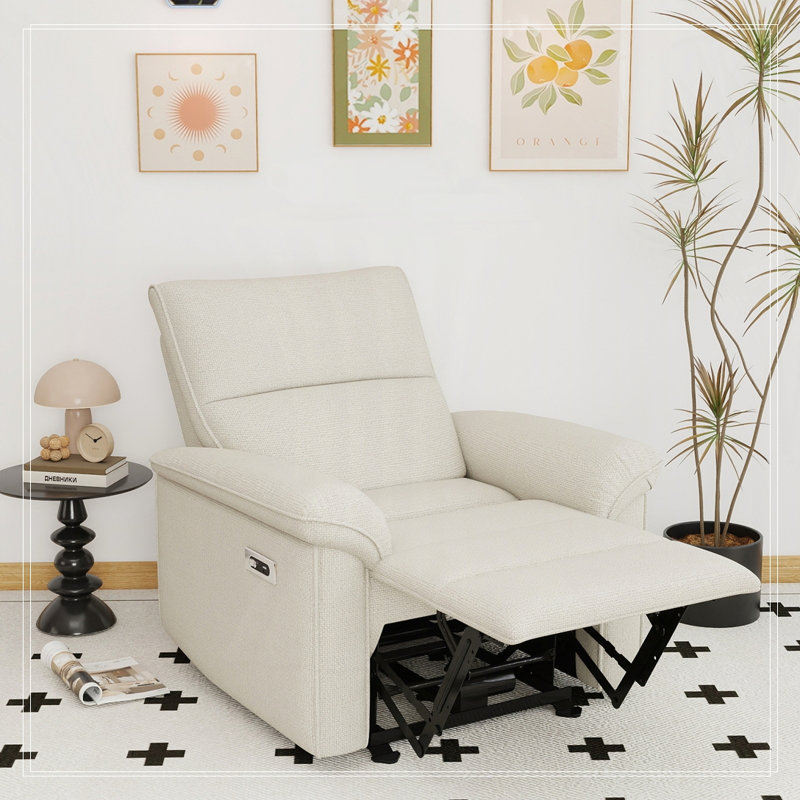 Power Recliner Chair,Electric Recliner For Living Room,Fabric Reclining Armchair For Small Space,Reclining Sofa For Bedroom/Apartment/RV,USB Port(Type-C)