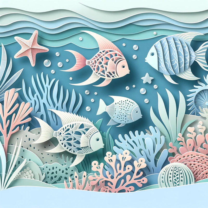 " Coastal Harmony ", 12" H x 12" W x 1" D