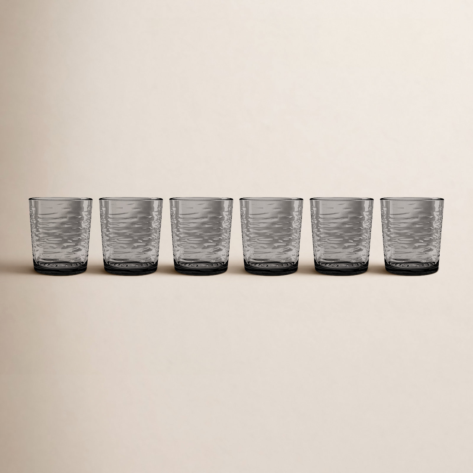 Celise Acrylic Drinking Glass Set, Gray, 4