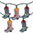 10-Count Cowboy Boot Patio Light Set 5.75Ft Green Wire