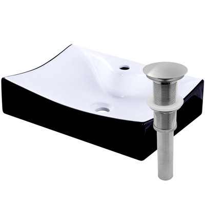 Novatto 16 " Porcelain Rectangular Bathroom Sink