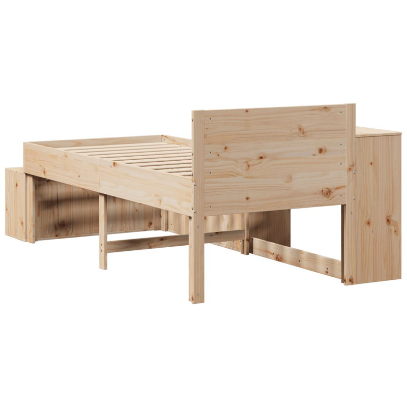 Solid Wood Storage Bed, European Single (90 x 200 cm)
