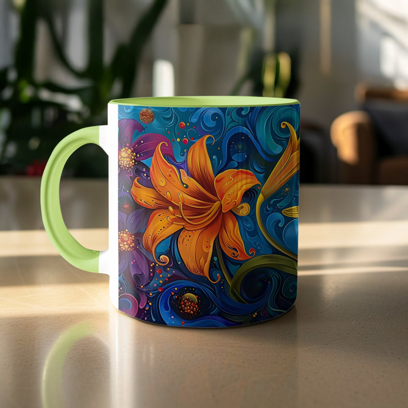 Ceramic Coffee Mug, Light Green