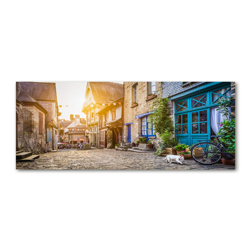 A Charming Street - Print, Glass, 70cm H x 100cm W x 4cm D