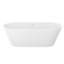 Baignoire de trempage autoportante en acrylique avec bonde escamotable et trop-plein L 67 po x l 31,5 po