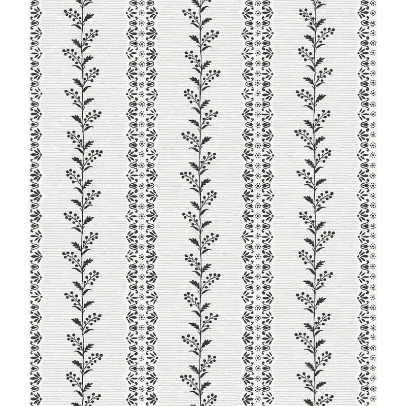 Everleigh Wallpaper, White/Black
