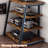 AV Media Stand With Outlets, Media Console With LED Lights, Stereo Racks And Stands With Storage Shelves, Media Audio Tower Cabinet-1679786544
