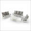 Causeuse d'extérieur avec coussin et jardin-599087147
