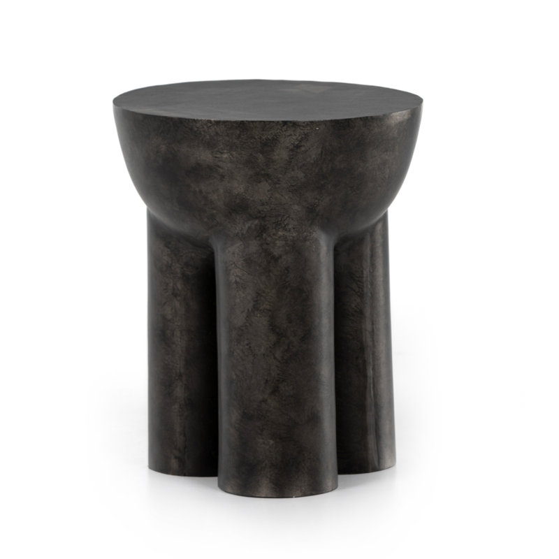 Sante End Table, Raw Black