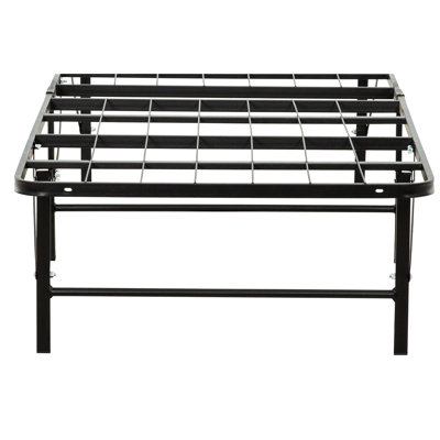 Base de matelas, structure en métal pour un cadre de lit de chambre à coucher serein, grand espace de rangement et design