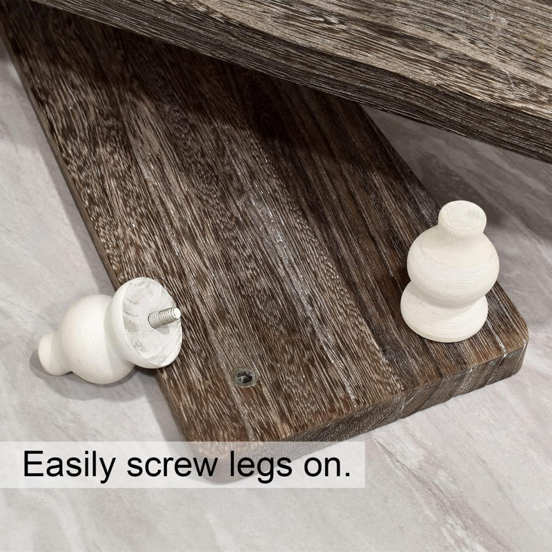 Espresso Oak Wood 2-Piece Display Riser Set