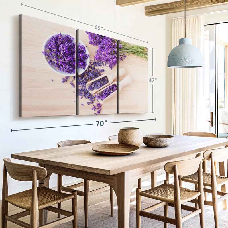 "Aromatique, lavande, art mural" sur toile, H 42 po x l 65 po