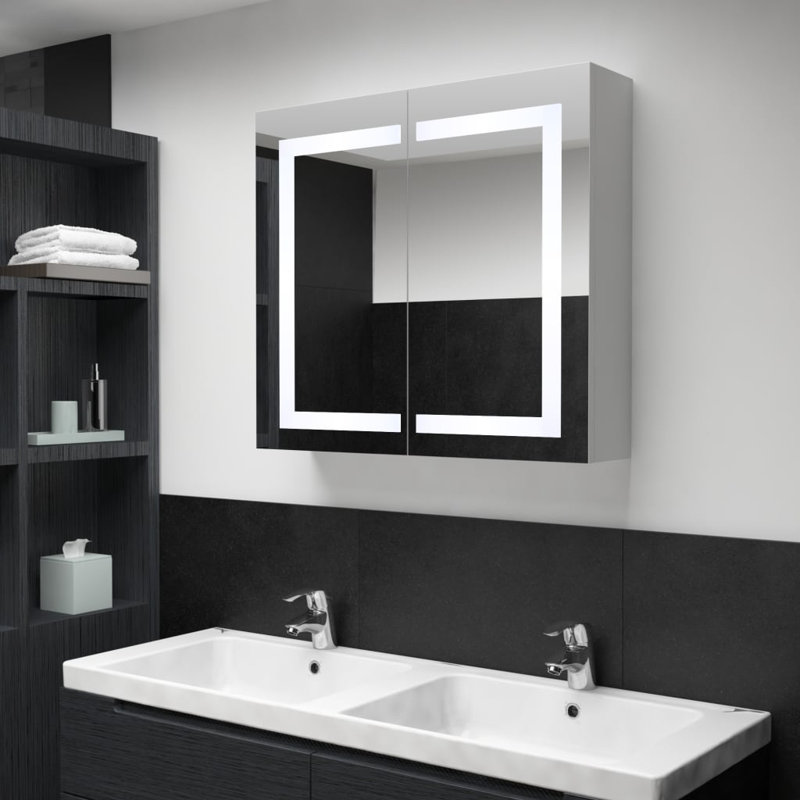 Allentown 80mm W 68mm H Medicine Cabinet Mirror Fixed, White