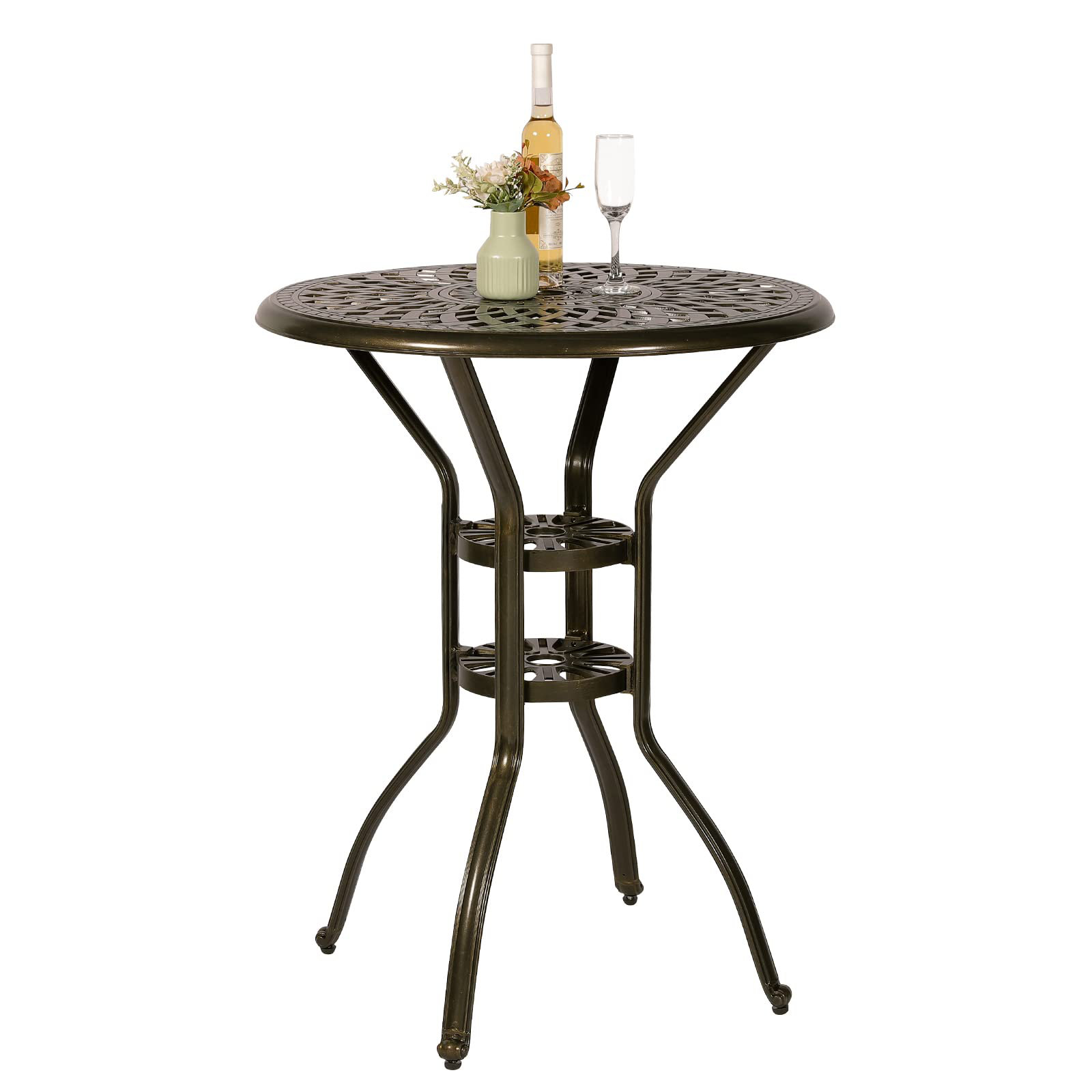 Astoria Grand Ghevont Aluminum Bar Table Wayfair