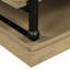 55.1" Wood Coffee Table With Black Legs