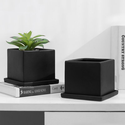 Ensemble de 2 pots à fleurs en céramique Guraman